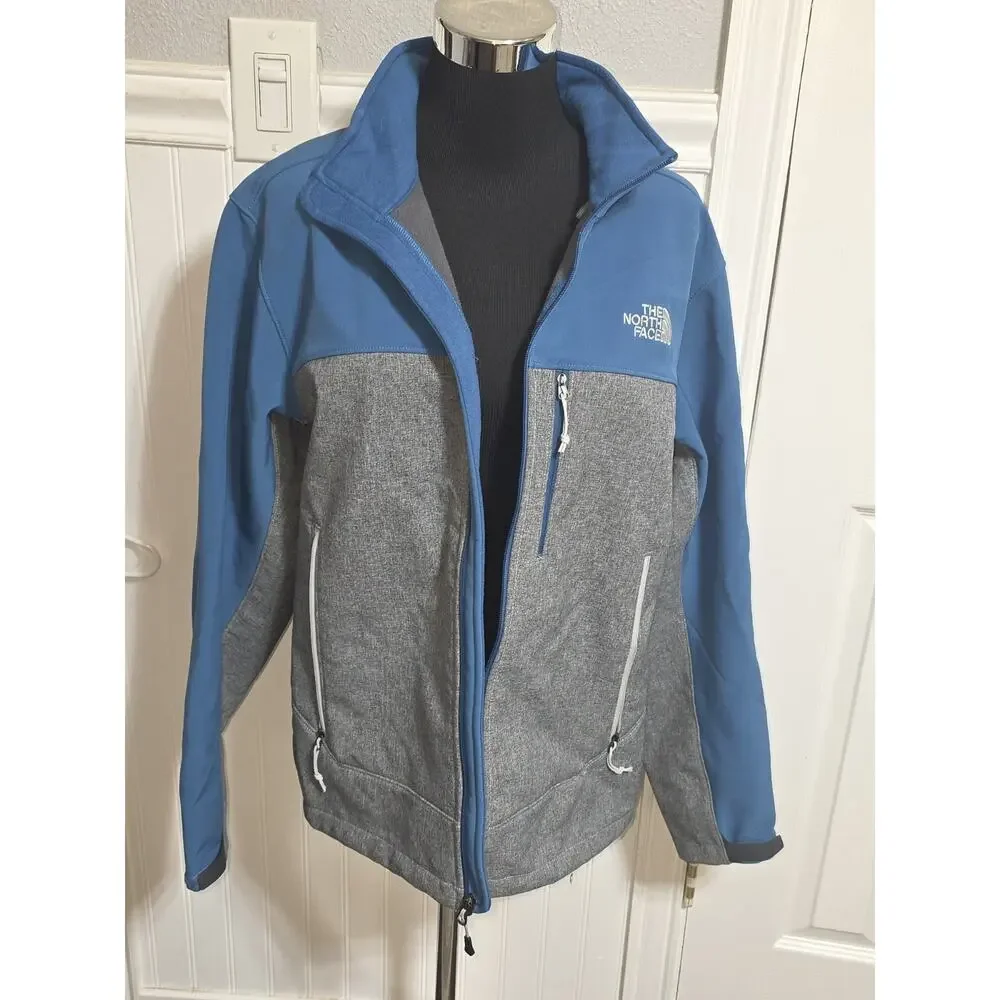 The North Face Mens Medium Monterey Blue Apex Climate Block Softshell Jacket